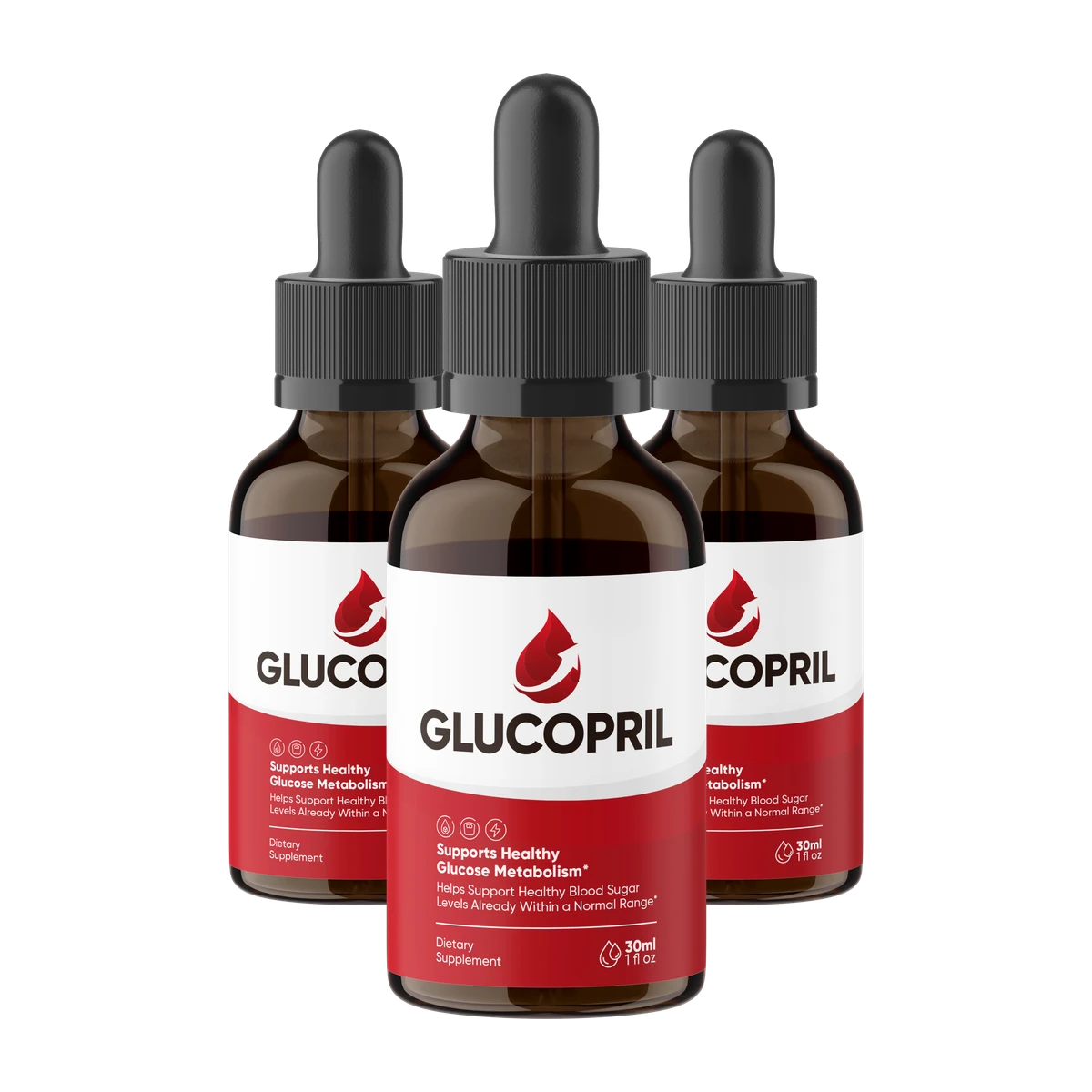 GlucoPril 3 bottles
